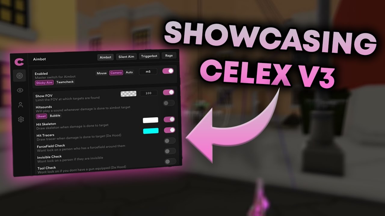 Showcasing Celex V3 In Da Hood Silent Aim Op Youtube