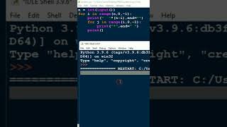 REVERSE RIGHT ANGLE TRIANGLE-2 | PATTERN PRINTING | IN PYTHON | STAR PATTERN