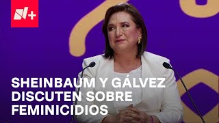 Xóchitl Gálvez y Claudia Sheinbaum discuten sobre feminicidios en debate presidencial