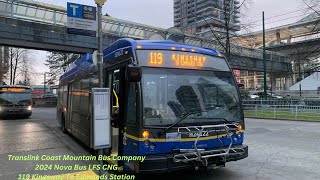 2024 Nova Bus LFS CNG 24122 on 119 Kingsway to Edmonds Station