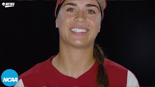 Oklahoma's Grace Lyons reads her 'Dear Softball' letter