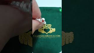 January Birthstone Claddagh Ring Silver