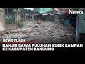 Puluhan Kubik Sampah dari Bandung Menumpuk di Kabupaten Bandung Akibat Banjir