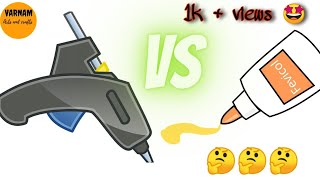 GLUE GUN VS FEVICOL |which is better 🤔 |Glue gun Hacks/#Crafts testing videos |fevicol \u0026 #gluegun