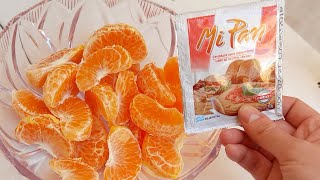 Mix mandarin with yeast * and it turned out to be a SPECTACULAR snack !!!! (*among others)