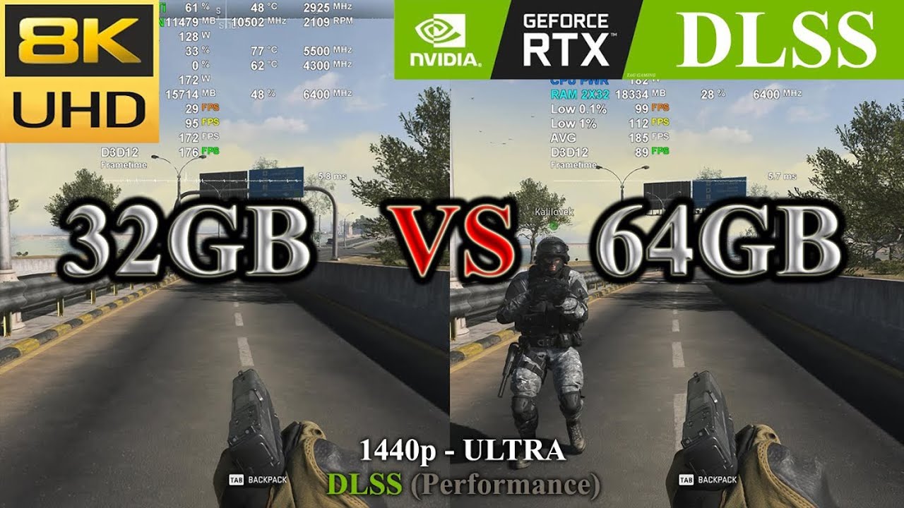 32gb Vs 64gb Ram Gaming 1080p 1440p 4k Call Of Dutyﾂｮ Warzone邃 2 0 Pc