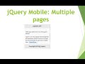 jQuery Mobile 2 : Linking Multiple Pages