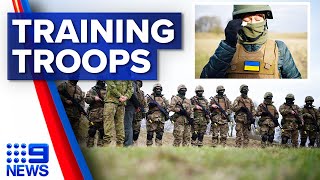 Ukrainian recruits begin training amid potential fresh Russian attack | 9 News Australia
