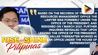 Palasyo, itinanggi na taga-Office of the President si Atty. Daryl Valles ng Pharmally