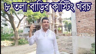 ৮ তলা বাড়ির কাস্টিং খরচ এর হিসাব | 8 storied Building casting cost| Building Cost estimate