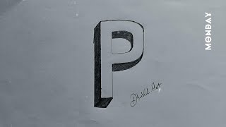 Draw a Letter P Hole on Line Paper 3D Trick Art | 3d drawing