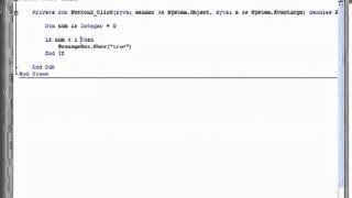 YouTube VB NET Tutorial 21 Conditional Operators Visual Basic 2008 2010