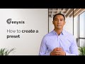 How to create a preset | Genysis
