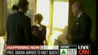 President Obama & First Lady Michelle Meet Queen Elizabeth - 04/01/09
