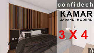 Ide Desain Kamar Utama 3x4 Modern \u0026 Japandi