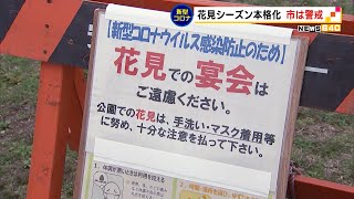 花見シーズン本格化　警戒の中　花見の名所の様子は（静岡市）