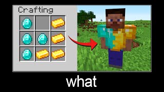 Minecraft wait what meme part 45 (Gold-Diamond Chestplate)