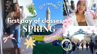 COLLEGE VLOG @ UC BERKELEY I FIRST DAY OF SPRING CLASSES 🎀 🎧(WE ARE SO BACK)