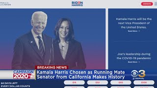 Joe Biden Selects Sen. Kamala Harris As Vice President, Running Mate