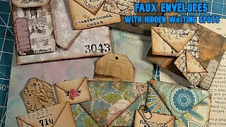 FAUX ENVELOPE POCKETS W/HIDDEN WRITING SPOTS - INSPIRED BY @gayleagostinelli_ct