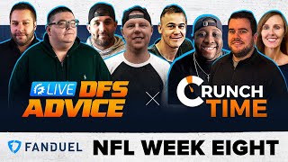 FANDUEL & DRAFTKINGS LIVE NFL DFS PICKS & STRATEGY: WEEK 8