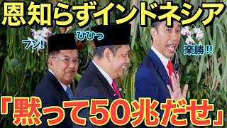 【海外の反応】インドネシア大暴走！『50兆円が必要だから日本も資金を出せ』とインドネシアが要求してきた模様。図々しい態度に日本側絶句・・・「中国に頼めば？」【にほんのチカラ】