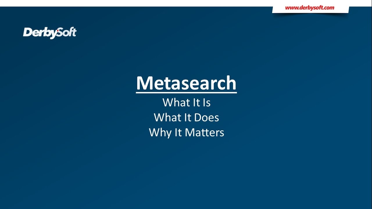 What Is Metasearch Youtube