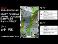 sport climbing japan tour 2020 リード女子予選