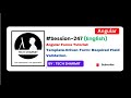 Template Driven Form - Required field Validation | Angular tutorial in English (Session-247)