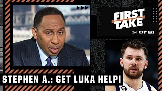 Stephen A. says the Mavericks are ON THE CLOCK to get Luka Doncic some help ⏳ | First Take
