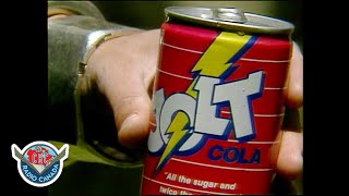 Sugar-free? How about 100% sugar and double the caffeine. Introducing Jolt! cola, 1986