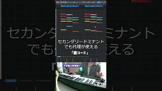 【初心者向け音楽理論入門編138】お前も「裏コードで代理」使わないか？エモい響きに変わる！【エモい曲／作曲／かっこいい／ボカロ／初心者／DTM／打ち込み／MIDI／コード進行】#shorts