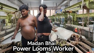 Power Looms Working Proses By Madan Bhai || Surat Power Looms #indiantextile #textileindustry