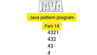 Java pattern program part 18 Easy Learning Genius