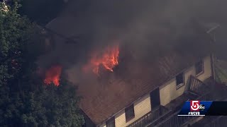 Crews battle residential fire in Walpole