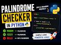 Palindrome checker in Python 🐍 / Easy Coding Tutorial..