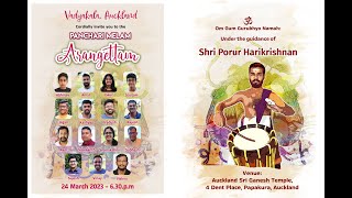 Panchari Melam Arangettam by Vadyakala, Auckland - online batch 24/3/23