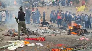 Death Ritual at the cremation site of Varanasi