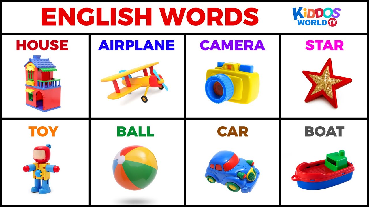 My First Words - Learn Basic English Vocabulary - Picture Words - YouTube