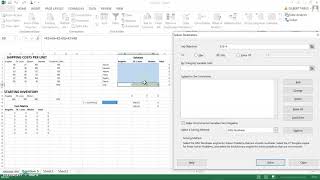 Cost Minimization Using Solver in MS Excel