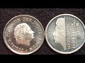 Netherlands 1980 and 1987 25 Cent Coins