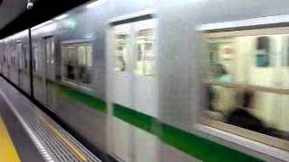 東京メトロ千代田線　6000系6005F　表参道駅発車シーン