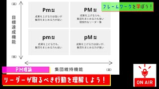 【フレームワークを学ぼう！#98】ＰＭ理論【MC:大坪】