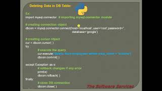 31 Python MySQL DB Deleting Data in Telugu