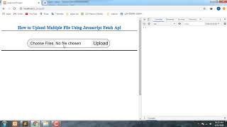 upload multiple file using javascript fetch api