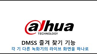 [다후아코리아] DMSS 영상 즐겨 찾기