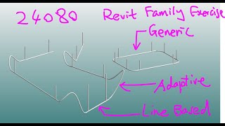 24080 - Revit Modelling Exercise - Generic, Line Based and Adaptive Family Exercise for Cloth Hanger