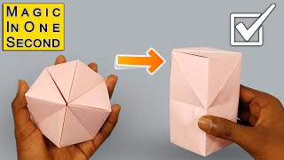 Easy Origami Magic Transforming Flexahedron | Paper Magic Tricks | How to Make A Paper Magic Box