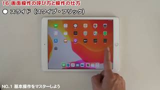 初心者のためのiPad使い方講座  NO.1 基本操作をマスターしよう 2/6  iPadOS13版