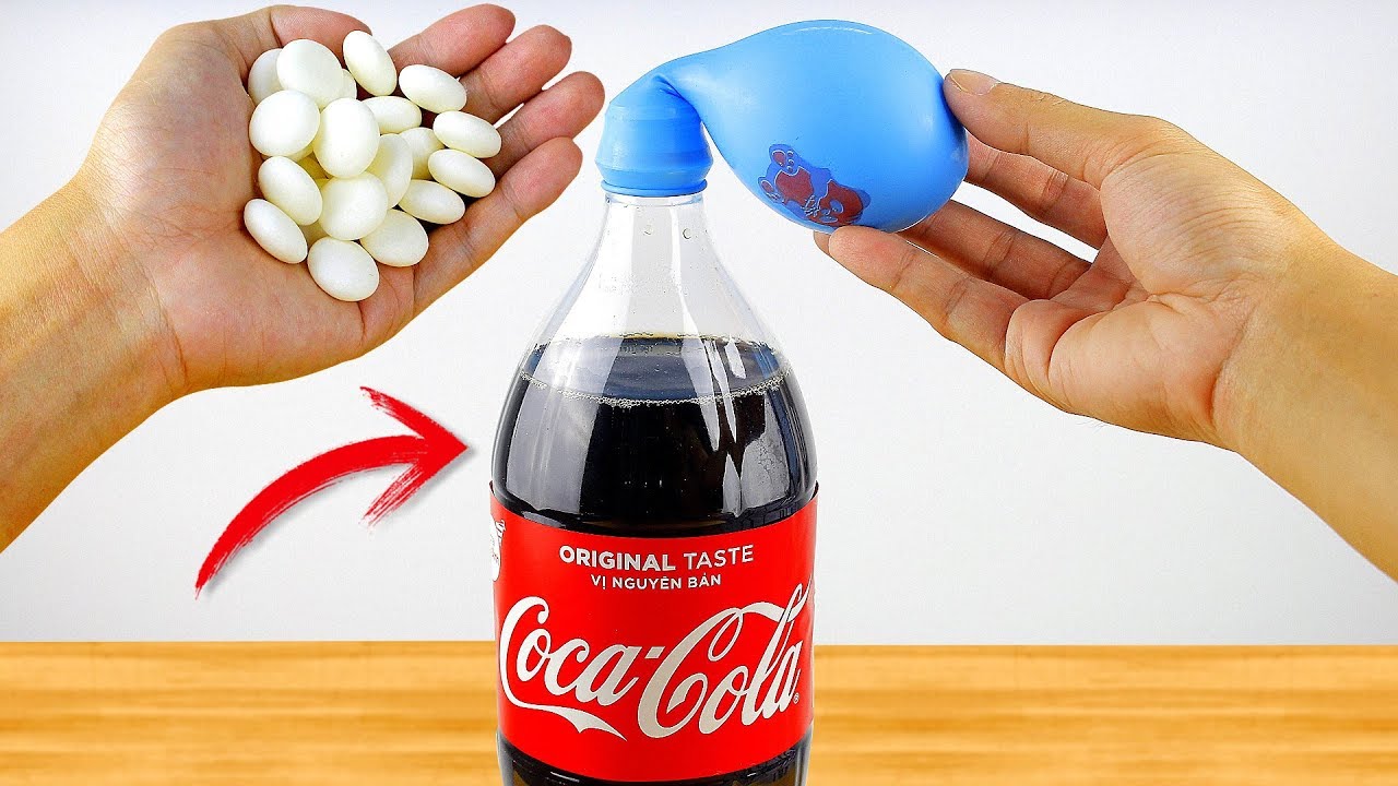 EXPERIMENT : MENTOS BALLOON VS COCA COLA - YouTube